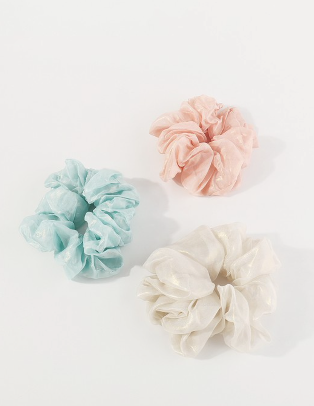 Large Shiny Satin Scrunchies